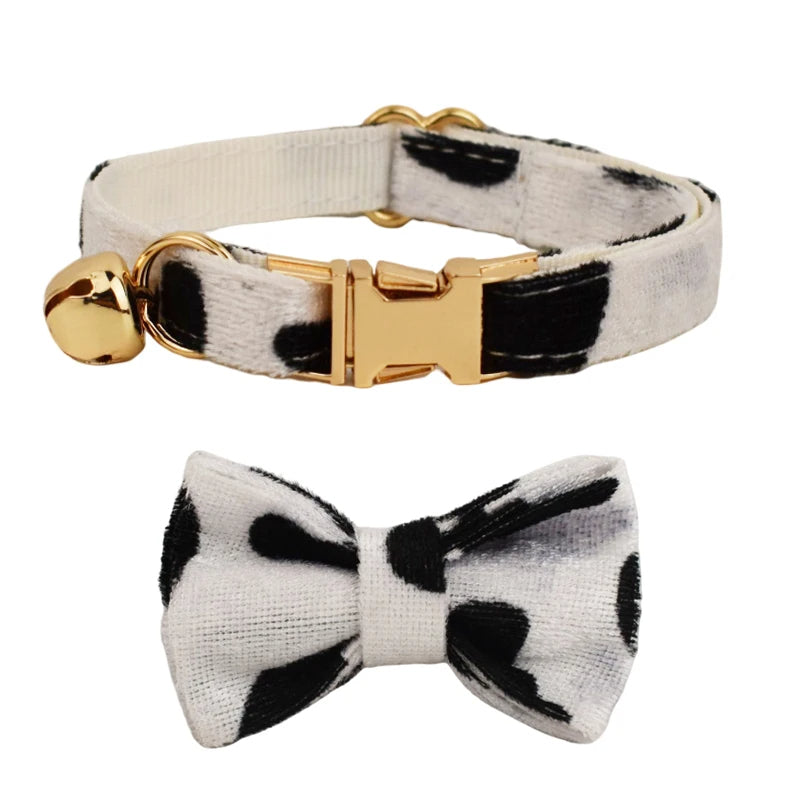 AnyWags Cat Collar Spotted Bow Large with Safety Buckle, Bell, and Durable Strap Stylish and Comfortable Pet Accessory-Cat Supplies-PEROZ Accessories
