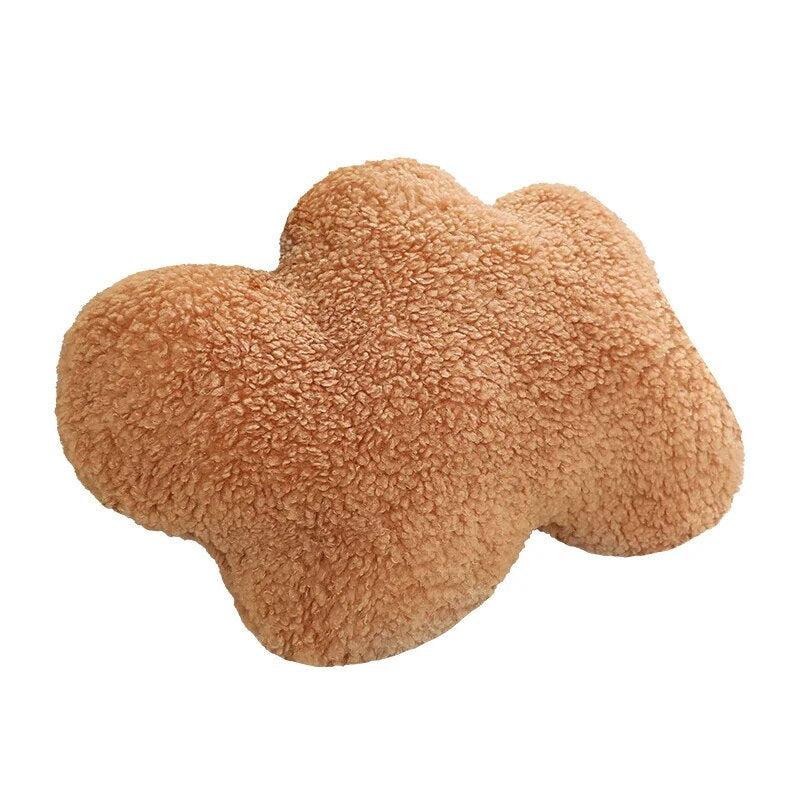 Anyhouz Plush Pillow Brown Cloud Shape Stuffed Soft Pillow Seat Cushion Room Decor-Pillow-PEROZ Accessories