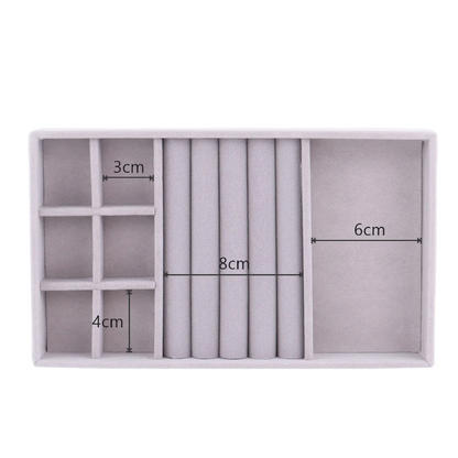 Anyhouz Jewelry Storage Grey Design F Display Tray Drawer Storage Jewellery Holder For Ring Earrings Necklace Bracelet-Jewellery Holders &amp; Organisers-PEROZ Accessories