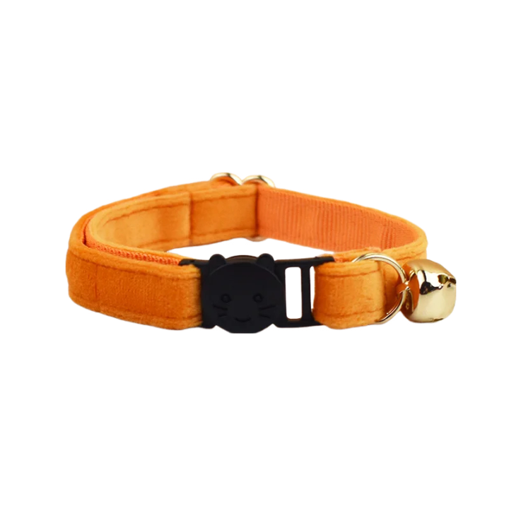 AnyWags Cat Collar Sunset Orange Small with Safety Buckle, Bell, and Durable Strap Stylish and Comfortable Pet Accessory-Cat Supplies-PEROZ Accessories