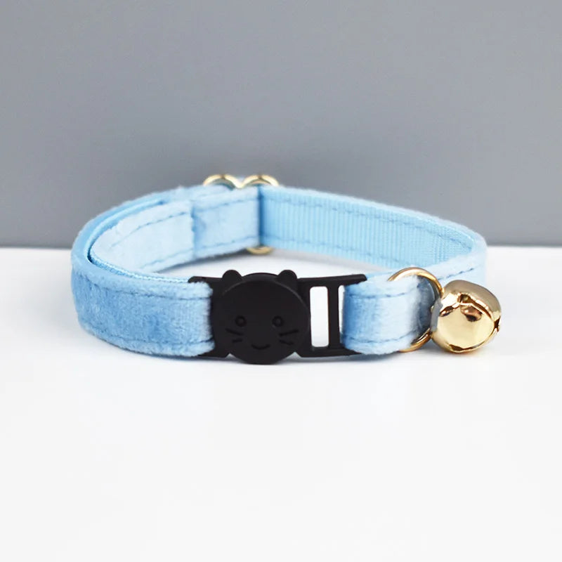 AnyWags Cat Collar Aqua Blue Small with Safety Buckle, Bell, and Durable Strap Stylish and Comfortable Pet Accessory-Cat Supplies-PEROZ Accessories
