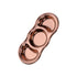 Anygleam Rose Gold Stainless Steel 3 Grid Seasoning Sauce Dish Plates Dipping Kitchenware-Kitchen & Dining-PEROZ Accessories
