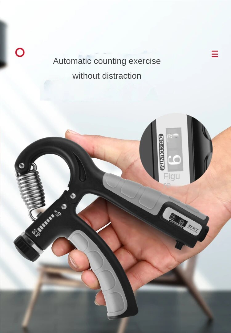 Anyfit Hand Grip Gray 5-60 Kg Adjustable Heavy Gripper Fitness Hand Exerciser Fatgrip-Exercise &amp; Fitness-PEROZ Accessories
