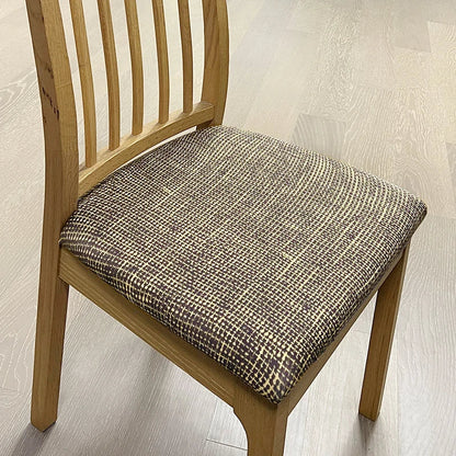 Anyhouz Chair Cover Dark Brown Corn Kennel Pattern Stretch Seat Cover for Home Dinning Kitchen Washable Removable-Chair Cover-PEROZ Accessories