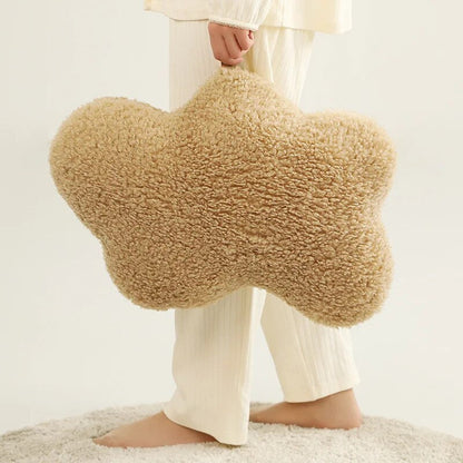Anyhouz Plush Pillow Khaki Cloud Shape Stuffed Soft Pillow Seat Cushion Room Decor-Pillow-PEROZ Accessories