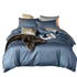 Anyhouz Duvet Comforter Set Twin Blue/ Light Grey Egyptian Cotton Thick Blanket Bedspread 6 Pcs Bed Set-Comforter-PEROZ Accessories