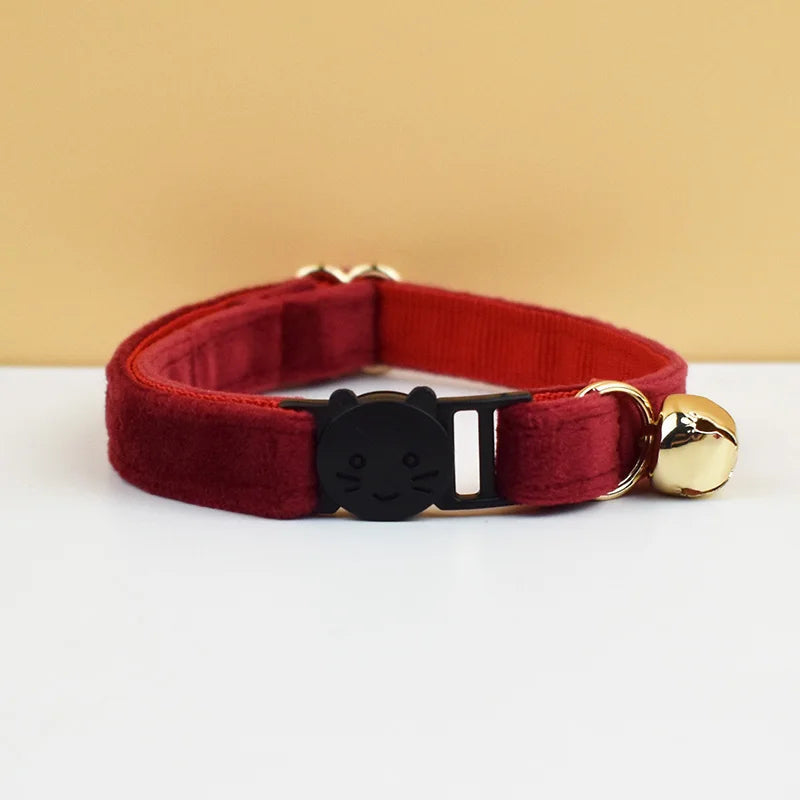 AnyWags Cat Collar Burgandy Large with Safety Buckle, Bell, and Durable Strap Stylish and Comfortable Pet Accessory-Cat Supplies-PEROZ Accessories
