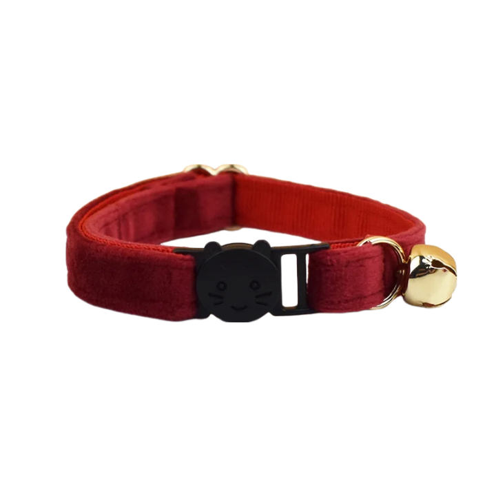 AnyWags Cat Collar Burgandy Small with Safety Buckle, Bell, and Durable Strap Stylish and Comfortable Pet Accessory-Cat Supplies-PEROZ Accessories