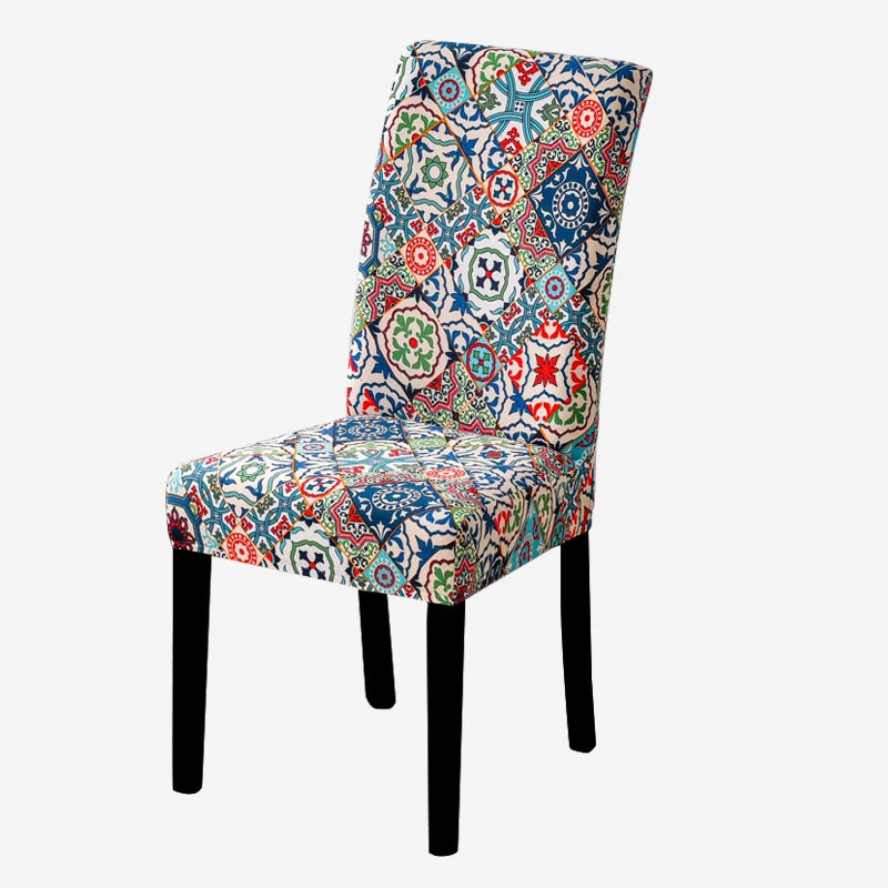 Anyhouz Chair Cover Tile Pattern Design with Anti-Dirt and Elastic Material for Dining Room Kitchen Wedding Hotel Banquet Restaurant-Chair Cover-PEROZ Accessories