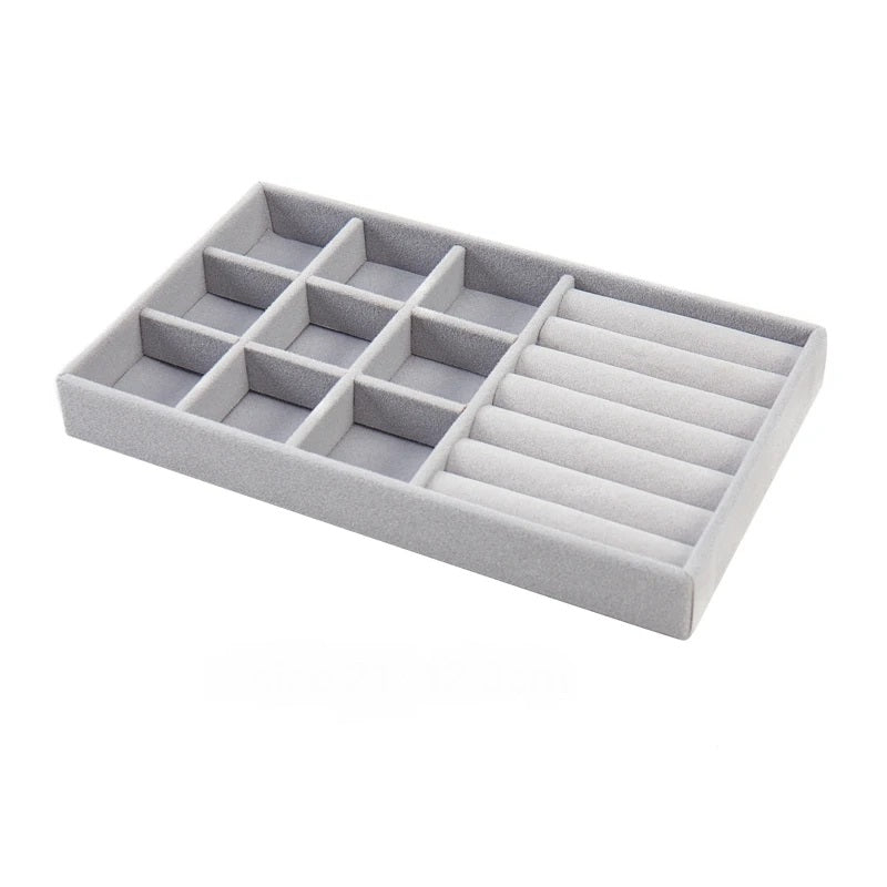 Anyhouz Jewelry Storage Gray Design H Display Tray Drawer Storage Jewellery Holder For Ring Earrings Necklace Bracelet-Jewellery Holders &amp; Organisers-PEROZ Accessories