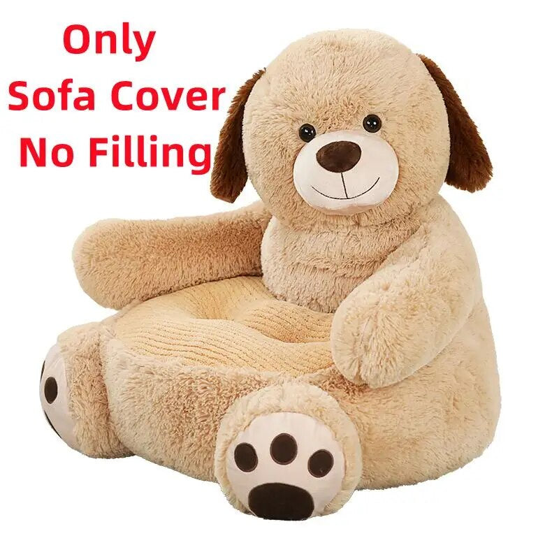 Anykidz Sofa Dog Skin/ Cover Only No Filling Inside Animal Shape Stuffed Soft Sofa Seat Cushion Room Decor for Kids-Kids Sofa-PEROZ Accessories