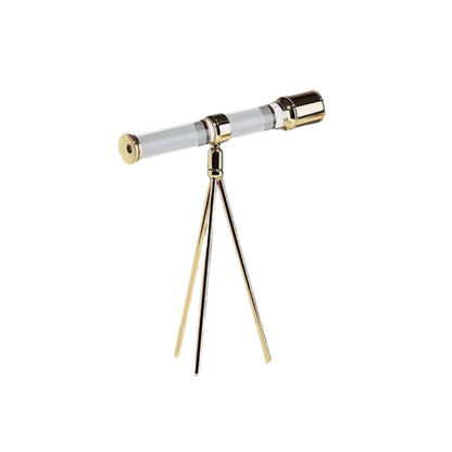Anyhouz 13*28.5*30cm Modern Crystal Telescope Sculpture Tabletop Home Decor Modern Art Living Room Display House Decorative Crafts Metal Ornaments-Ornaments-PEROZ Accessories