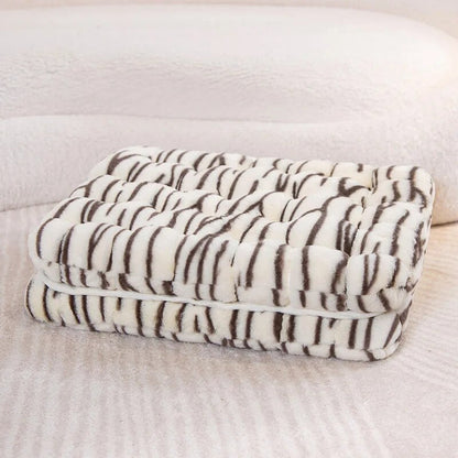 Anyhouz Plush Pillow White Tiger Square Double Biscuit Shape Stuffed Soft Pillow Seat Cushion Room Decor-Pillow-PEROZ Accessories