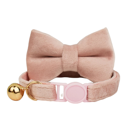 AnyWags Cat Collar Baby Pink Bow Large with Safety Buckle, Bell, and Durable Strap Stylish and Comfortable Pet Accessory-Cat Supplies-PEROZ Accessories