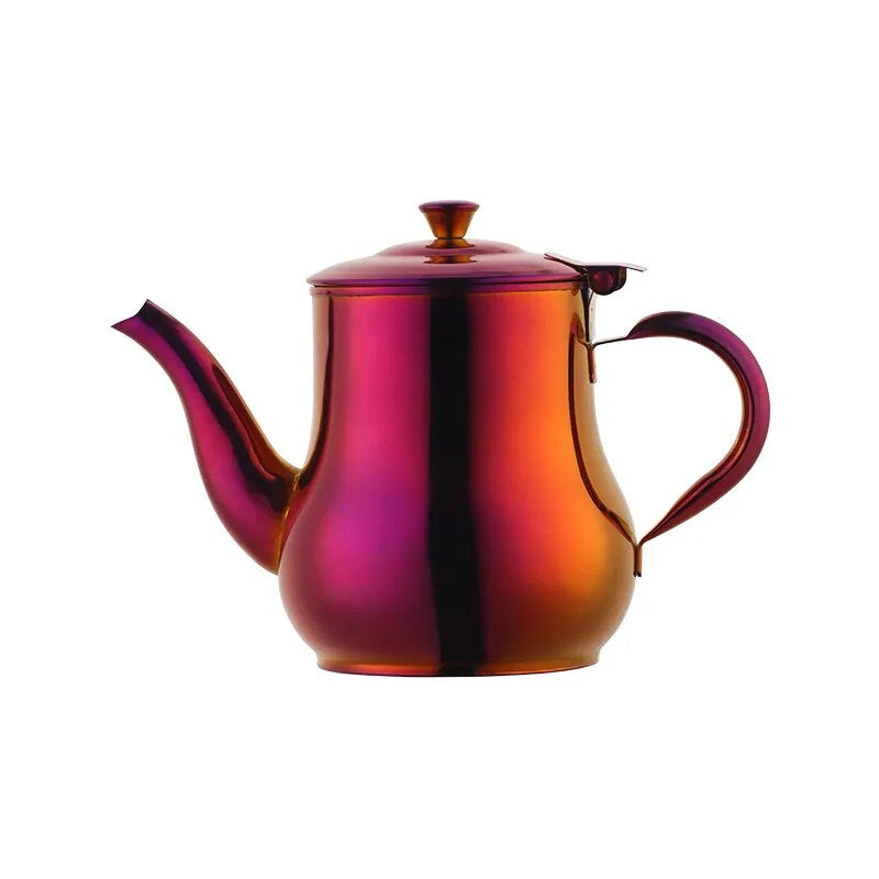 AnyGleam Teapot Red Rainbow Stainless Steel with Filter for Coffee, Tea, Oil and Liquid Seasonings Container Kettle-Teapot-PEROZ Accessories