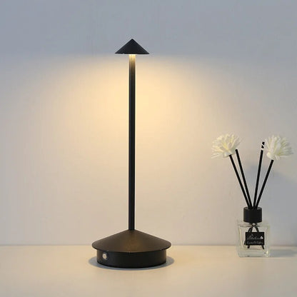 Anyhouz Hotel Lightning Lamp Brown Type-C Rechargeable Table Lamp Creative Dining Touch Led Decorative Lamp-Table Lamps-PEROZ Accessories