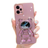 Anymob Samsung Case Pink Quicksand Space Bear Stand Phone Soft Cover Protection-Mobile Phone Cases-PEROZ Accessories