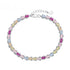 Anyco Bracelet Female Candy Color Rainbow 17cm Tennis Bracelet 925 Silver Square Diamond 5A Cz Cubic Zirconia Bracelets For Women-Bracelets-PEROZ Accessories