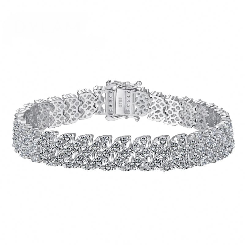 Anyco Bracelet Sterling Silver Eternity Bracelet Women Full Diamond Cz Cubic Zirconia Tennis Chain Bracelets For Women Jewelry-Bracelets-PEROZ Accessories