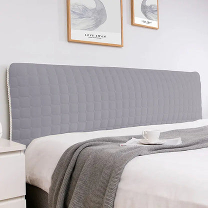 Anyhouz Headboard Cover Light Gray Cube Pattern Super Soft Smooth Quilted Velvet Bed Back Dust Protector Cover 160x70cm-Bed Headboard-PEROZ Accessories