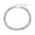Anyco Bracelet New Pink Stone Tennis Bracelet Chain Cz Eternity Band Rainbow Cubic Zirconia 925 Silver Bracelets Women-Bracelets-PEROZ Accessories