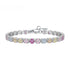 Anyco Bracelet Iced Out Square Rainbow Mixed Cuts Pink Stone Tennis Bracelet For Women Men 925 Sterling Silver 5A Cz Diamond Bracelets-Bracelets-PEROZ Accessories