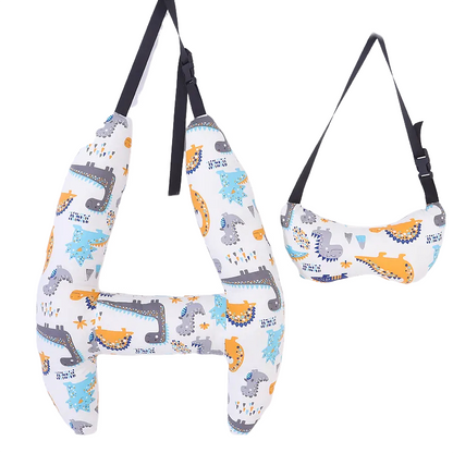 Anypack Car Travel Pillow White Dinosaur 1 Set for Kids and Adult Neck Head Support H-Shape Travel Pillow-Neck Pillow-PEROZ Accessories