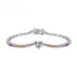 Anyco Bracelet Minimalist Adjustable Heart Shape 16cm Colorful Diamond Tennis Cubic Zirconia Cz Rainbow Zircon Jewelry Bracelets Bangles Women-Bracelets-PEROZ Accessories