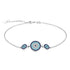 Anyco Bracelet Fashion Jewelry Blue Eyes Shape Chain Pave Sterling Silver Cubic Zirconia Adjustable Bangle Bracelet For Women Girls-Bracelets-PEROZ Accessories