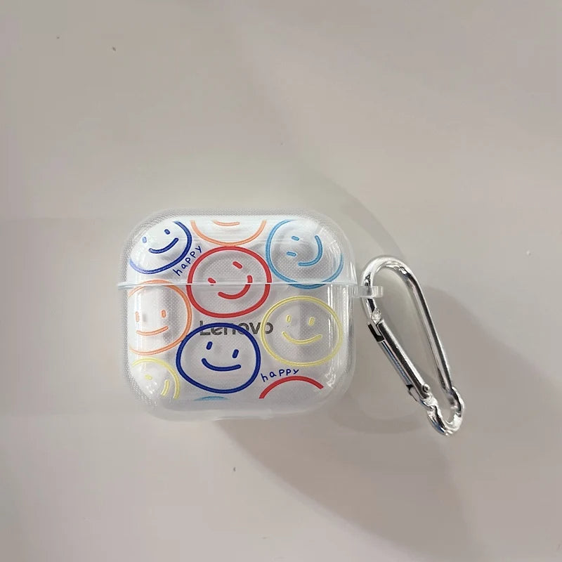 Anymob Earphone Case Colored Smiles For Lenovo LP40S TWS Headphone Case Protective Charging Box-Earphone Case-PEROZ Accessories