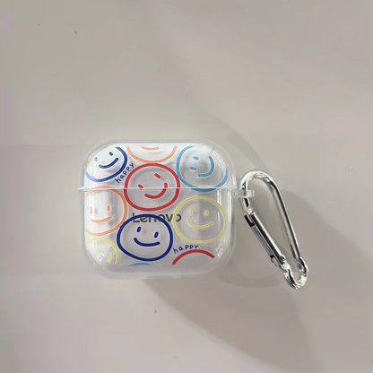 Anymob Earphone Case Colored Smiles For Lenovo LP40S TWS Headphone Case Protective Charging Box-Earphone Case-PEROZ Accessories