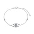 Anyco Bracelet Silver Geometric Polished Eye Diamond Ajustable Bracelet Custom Devil Eye Bracelets For Women-Bracelets-PEROZ Accessories