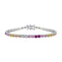 Anyco Bracelet Rainbow Adjustable Zircon Tennis Chain Bracelet 16+3cm Jewelry Women Multicolored S925 Silver Iced Out Diamond Tennis Bracelet-Bracelets-PEROZ Accessories