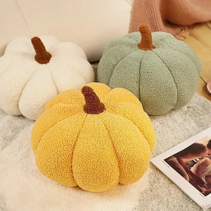 Anyhouz Throw Pillows Light Green Lamb Fleece Pumpkin Plush Toys for Home Decor Throw Pillow Living Room Bedroom 35cm-Sleeping Pillow-PEROZ Accessories