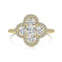 Anyco Ring 18K Gold Plated Four Leaf Clover Ring For Women 925 Silver Jewelry Cz Cubic Zirconia Diamond Rings-Rings-PEROZ Accessories