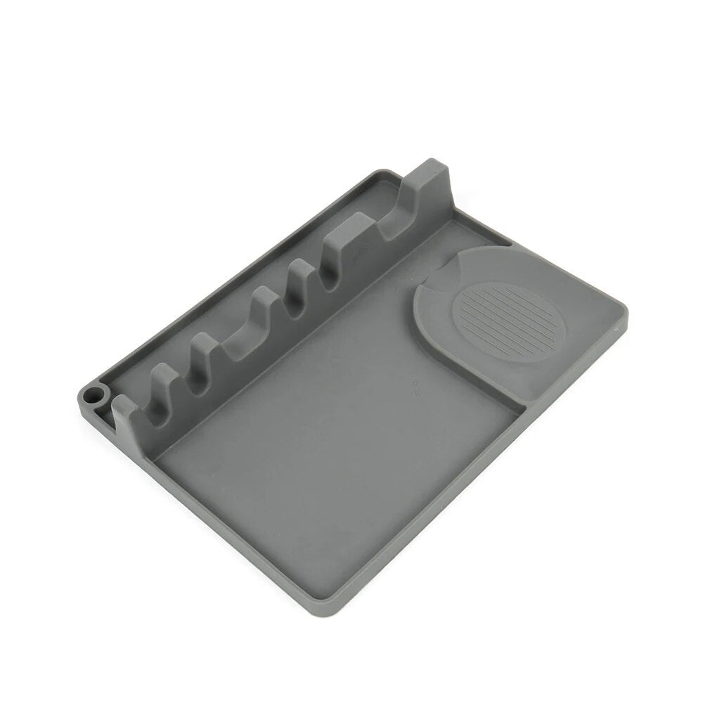 Anygleam Spoon Rest Grey Large Kitchen Pan Pot Cover Lid Rack Stand Organizer Fork Spatula Rack Holder Stand Tableware Storage Rack Holder-PEROZ Accessories
