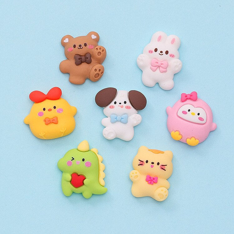 Anykidz 7pcs Standing Little Animal Accessories Jeans Clogs Pendant Pin Designer Ornament Jibbitz for Crocs-Shoe Charms-PEROZ Accessories