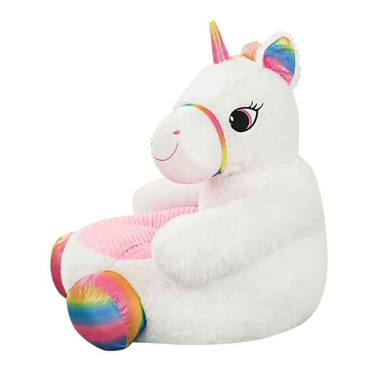 Anykidz Sofa Unicorn Skin/ Cover Only No Filling Inside Animal Shape Stuffed Soft Sofa Seat Cushion Room Decor for Kids-Kids Sofa-PEROZ Accessories