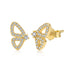 Anyco Earrings Gold Zirconia Gold Plated Butterfly Stud Earring Set Hoop Earing Jewelry Women 925 Pure For women-Earrings-PEROZ Accessories