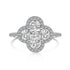 Anyco Ring 18K Silver Plated Four Leaf Clover Ring For Women 925 Silver Jewelry Cz Cubic Zirconia Diamond Rings-Rings-PEROZ Accessories