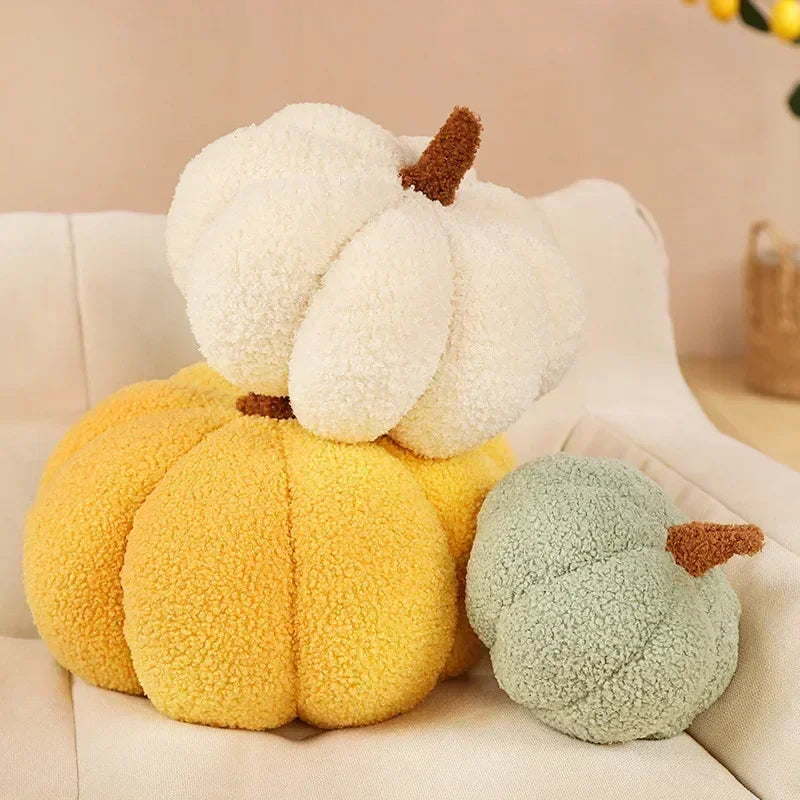 Anyhouz Throw Pillows Light Green Lamb Fleece Pumpkin Plush Toys for Home Decor Throw Pillow Living Room Bedroom 35cm-Sleeping Pillow-PEROZ Accessories