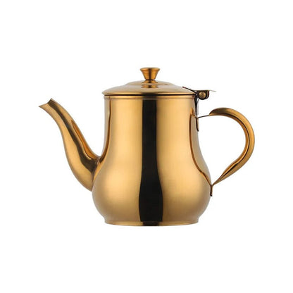 AnyGleam Teapot Gold Stainless Steel with Filter for Coffee, Tea, Oil and Liquid Seasonings Container Kettle-Teapot-PEROZ Accessories