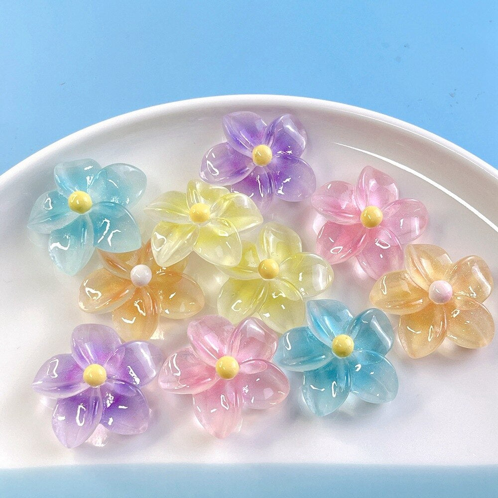 Anykidz 5pcs Crystal Flower Design Shoe Charm Accessories Jeans Clogs Pendant Pin Designer Ornament Jibbitz for Crocs-Shoe Charms-PEROZ Accessories