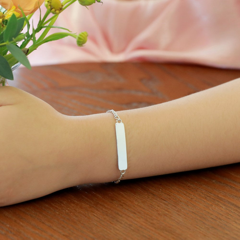 Anyco Bracelet Minimalist Design Daily Wear Accessories 925 Sterling Silver Link Chain Hand Bangles Bracelets For Kid Children Child-Bracelets-PEROZ Accessories