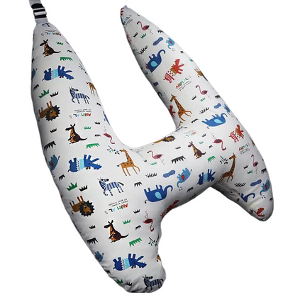 Anypack Car Travel Pillow UShape Tiny Zoo Animal Pattern Children Travel Pillow Cushion for Car Seat, Safety Neck Pillow for Kids-Neck Pillow-PEROZ Accessories