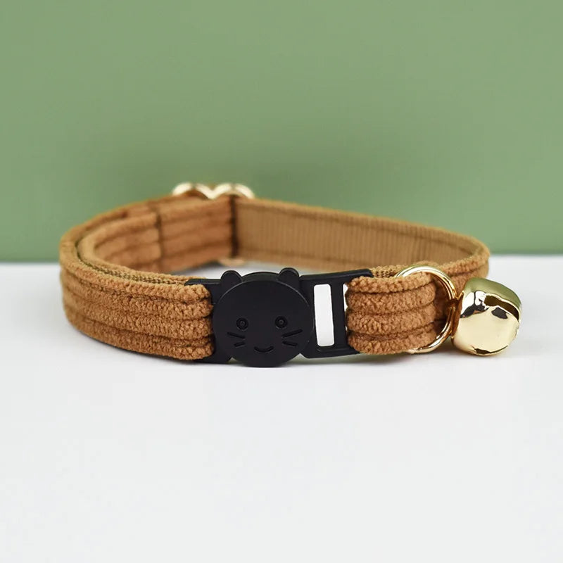 AnyWags Cat Collar Choco Brown Small with Safety Buckle, Bell, and Durable Strap Stylish and Comfortable Pet Accessory-Cat Supplies-PEROZ Accessories