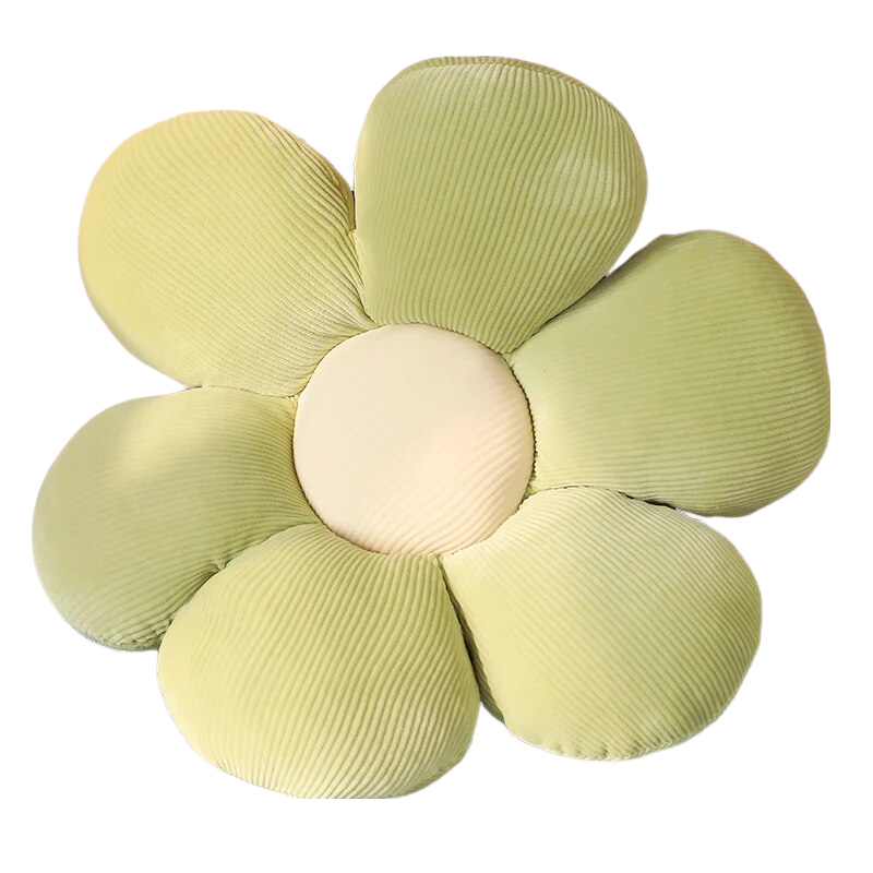 Anyhouz Plush Pillow Green Flower Shape Stuffed Soft Pillow Seat Cushion Room Decor 50-55cm-Pillow-PEROZ Accessories