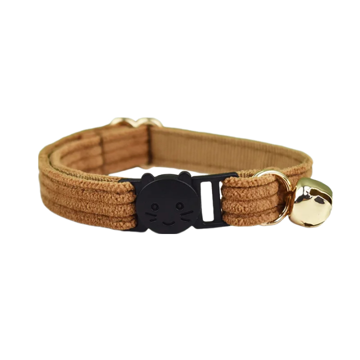 AnyWags Cat Collar Choco Brown Large with Safety Buckle, Bell, and Durable Strap Stylish and Comfortable Pet Accessory-Cat Supplies-PEROZ Accessories