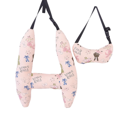 Anypack Car Travel Pillow Pink Rabbit 1 Set for Kids and Adult Neck Head Support H-Shape Travel Pillow-Neck Pillow-PEROZ Accessories