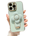 Anymob iPhone Case Shockproof Green Plating Silicone Case Flower Rotating Windmill Bracket Cover-Mobile Phone Cases-PEROZ Accessories